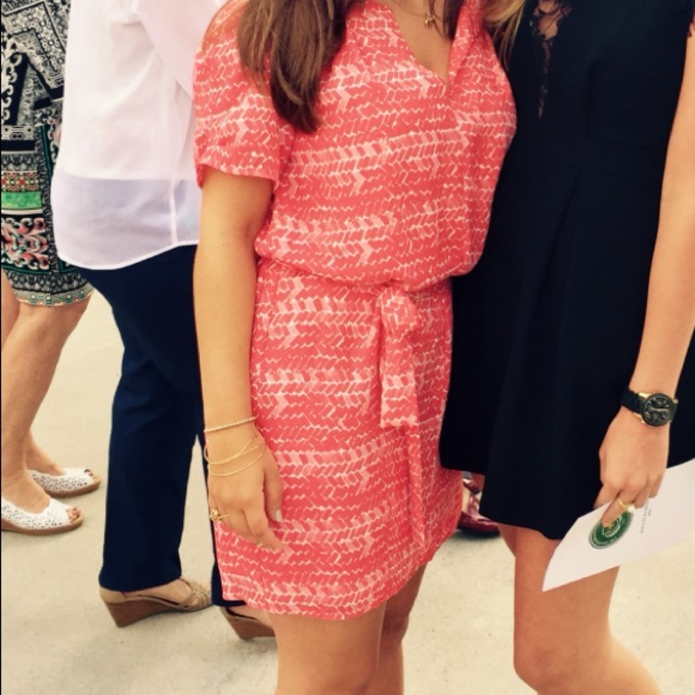 Coral pink dress